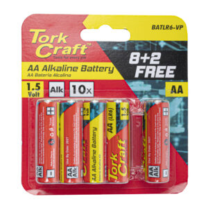 Tork Craft AA Batteries 8+2 Pack