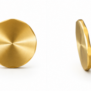 Brass Coin 40x3mm Nonagon (9 Sides)