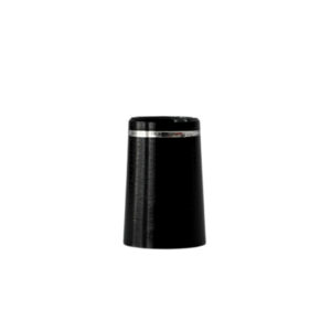 Ferrule 0.370" (Parallel) Black & Silver Ring, No Collar. 30 PACK